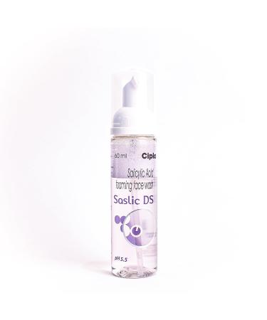 Saslic DS Foaming Face Wash - Best Cleanser for Oily Acne & Pimple Prone Skin (pH 5.5) | International Shipping Available - Buy Online on GoSupps.com