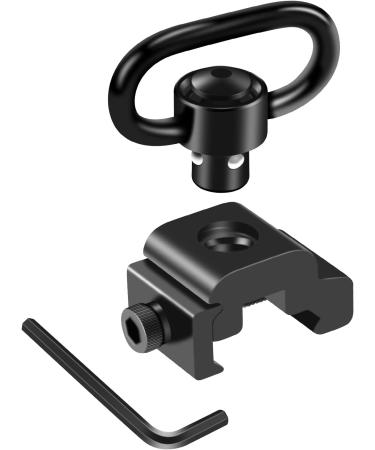 LONSEL 360 Rotation Picatinny Sling Swivel Mount + 2 Point Traditional Sling Rail Mount - Black - Buy Online on GoSupps.com