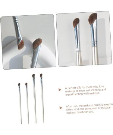 Baluue 4pcs Nose Shadow Brush Concealer Brush under Eye Angled Eye Shadow Brush Nose Makeup Brush Alloy medium As Shown - Buy Online on GoSupps.com