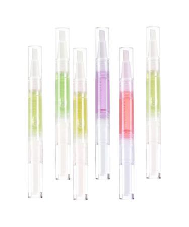 Beaupretty Manikure Care Tools Nail Art Tools 6PCs Etheran Oil Stift Nail skin oil pen with brush tip for manicure nail polish repair