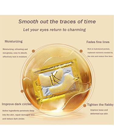 Rk by Khanzi 24K Gold Under Eye Pads - 25 Pairs for Dark Circles & Wrinkles + Free Eyelashes | International Shipping - Buy Online on GoSupps.com