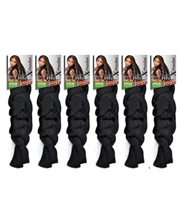 Sensationnel Synthetic Kanekalon Braids African Collection XPRESSION (6 pack SM1B/BG) SM1B/BG 6 Pack