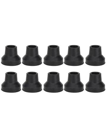 10Pcs Cane Tips Rubber Skid Resistance Wearproof Walking Crutch Tips for Standard and Folding Walking Sticks (16mm)