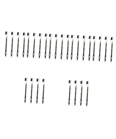 TOVINANNA White Toiletry Bottles 28 Pcs Two-in-one Eyebrow Pencil Brow Drawing Pens Liner Eyebrow Comb Woman Eyebrow Brush Wooden