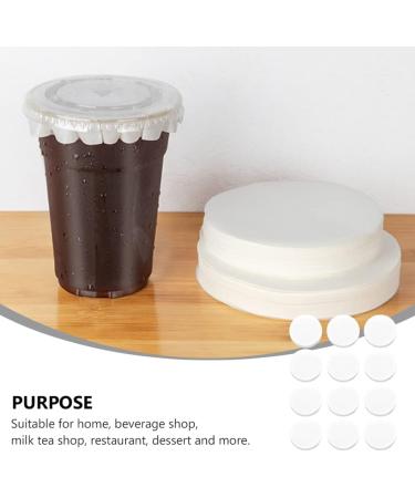 HEMOTON 500pcs Leak-Proof Sealing Paper Bottle Sealing Papers Coffee Strainer Paper Filter Paper Replacement Sealer Machine Disposable Cup Lid Sealer Filling Travel White Tea Cup re-usable 11.5X11.5X0.05CM - Buy Online on GoSupps.com