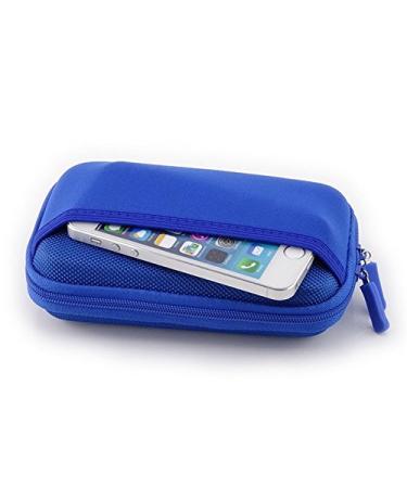 Diabetes Organizers Case Insulin Pens Glucose Meter Bag Testing Strips Kit Travel Headphone Power bank Carrying Pack for Men Women (Blue)
