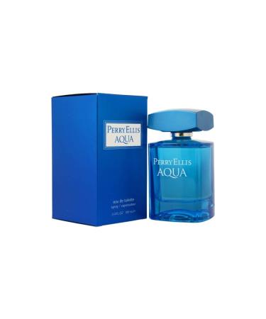 Perry Ellis Aqua Eau de Toilette Spray for Men 3.4 Ounce (Pack of 3)