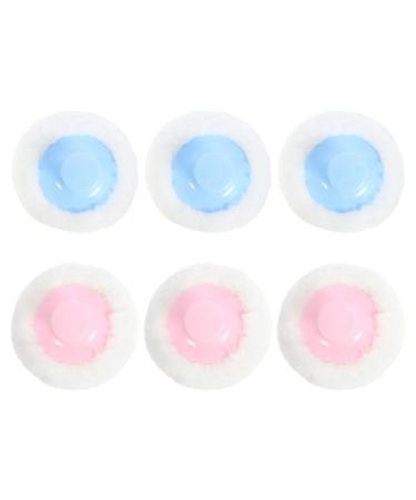 BESPORTBLE 6pi ces Houppette pour Gar on Fille avec Manche Applicateur de Poudre Douce pour Soin de Peau Portable pour Voyages et Changes