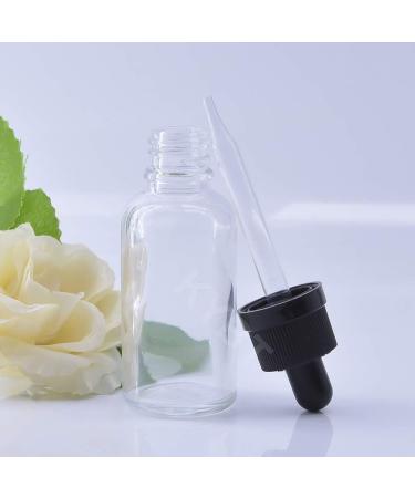 Minkissy 12Pcs Glass Dropper Bottles Clear Essential Oils Bottles with Glass Eye Droppers Refillable Empty Bottles for Liquid Aromatherapy Essential Oils(30ml) - Buy Online on GoSupps.com