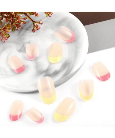 Sethexy Snake Line False Nails - 24 Stunning Abstract Oval Acrylic Nail Tips in Pink for Women & Girls - Easy Press-On Fingernails - Buy Online on GoSupps.com