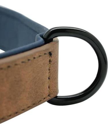 Didog Personalized Leather Dog Collar - Soft Padded & Engraved Name Tag for Small & Medium Dogs (M: 27-33 cm Brown) - Buy Online on GoSupps.com