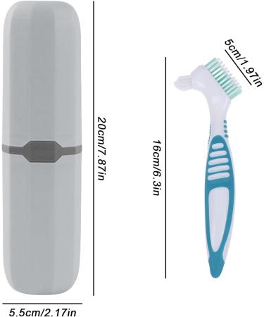 Portable Prosthesis Cleaning Brushes - 6 Pack Denture & Hard Prosthesis Double-Sided Cleaners with Carrying Bags for Artificial Teeth Care - Buy Online on GoSupps.com