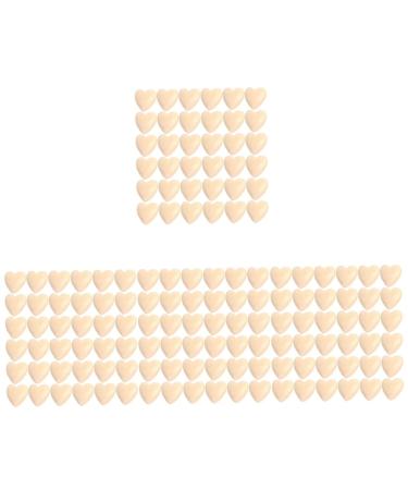 Toyandona 200 Stk Log Color Peach Cherz unfinished Valentine pearls unfinished loose pearls Heart-shaped diy pearls Valentine's Day Crafting beads wedding Big pearls wooden child