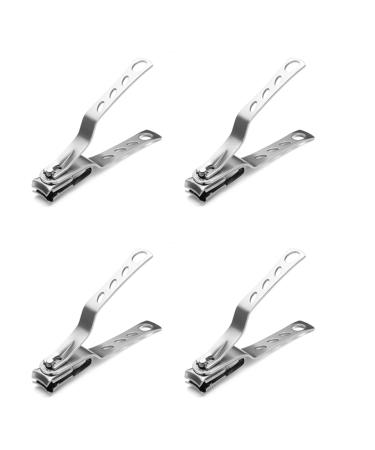 Junguluy 4X Stainless Steel Nail Tips Clipper Trimmer Manicure Nail Art Toes Clippers Tools