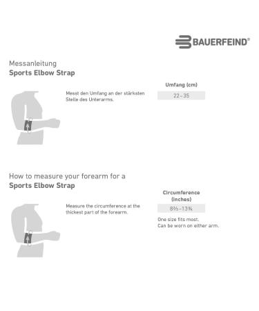 BAUERFEIND Adjustable Sports Elbow Strap - Black - One Size - Golfers and Tennis Elbow Relief - Boa Closure System - Buy Online on GoSupps.com