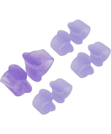 Toe Separator 4 Pairs - Reusable Silicone Bunion & Hallux Valgus Corrector Pads for Overlapping Toes | Purple - Buy Online on GoSupps.com