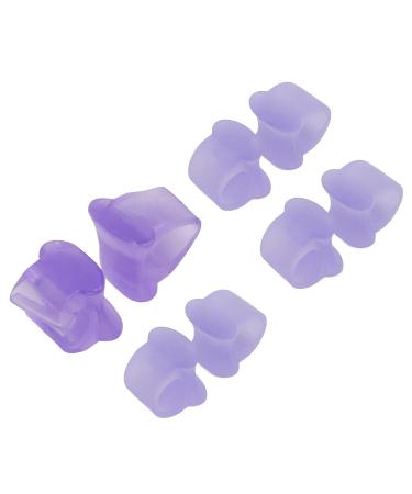 Silicone Toe Spacer Set - 4 Pairs for Bunion & Overlapping Toe Correction - Purple - Buy Online on GoSupps.com