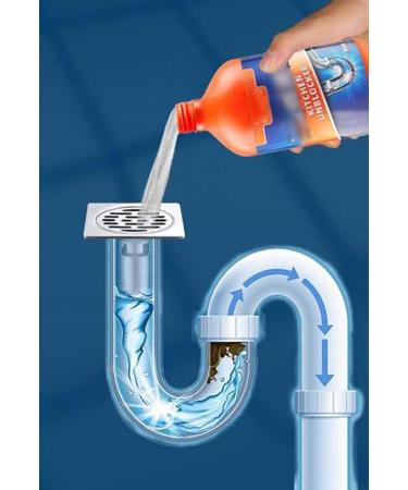 DENGWANG Pipeline Dredging Agent Momeng Kitchen Unblocker Pipe Unclogging Agent Powerful Pipe Dredging Agent Foaming Drain Cleaner Suitable for Various Pipes (2PCS 500ML) 2pcs 500ML - Buy Online on GoSupps.com