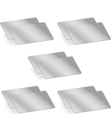 Magati Handpiegel - double -sided ultra -laches compact mirror made of plastic for wallets and bags small cosmetic mirror make -up mirror 8x4.5cm 10 pieces 8x4.5cm 10er