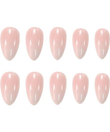 JustOTRY 24 Pcs Almond Short Gradient Peach Pink French Press on Nails - Trendy Fake Nails with Glue for Women Nail Art - Buy Online on GoSupps.com