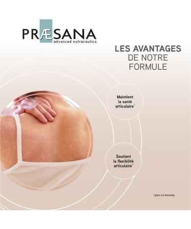 PRAESANA - Joints - Joint Comfort - Food Supplement - 2 Tablets/day - 30 days program - Made in France - Buy Online on GoSupps.com