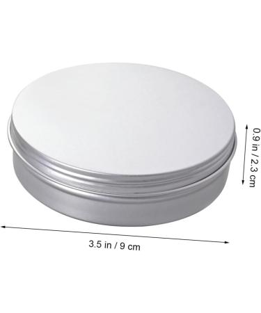 POPETPOP Box Aluminum Cream Container Screw Lid Round Tin Aluminium Balm Aluminium Cream Can Makeup Eyeshadow Cosmetic Lip Balm Diy Salves Empty Can Container Travel Decorative Jar Metal 9.00X9.00X2.30CM Silver - Buy Online on GoSupps.com