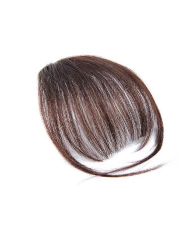 FRCOLOR Hair Bangs Clip in Hair Extensions Hairpiece Bangs Synthetic Hair One Piece Clip in Air Fringe Bangs (Light Brown)