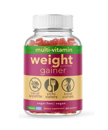 Holistic MD Gainer Gummies for Women Men Elderly and Kids | Clinically Studied Ingredients | 10 in 1 with L-Lysine Gentian Root Vitamin B | Non-GMO Sugar Free Vegan | 60 Count