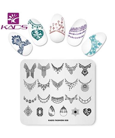 Kads Nail Art Stamping Template - Flower Pattern Stencil | 4pcs Manicure Supplies for Stunning Nail Art - Buy Online on GoSupps.com
