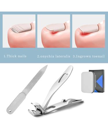 Angled Head Nail Clippers for Seniors Toe Nail Clippers for Thick Nails Toenail Clippers with Nail File for Men and Women - Buy Online on GoSupps.com