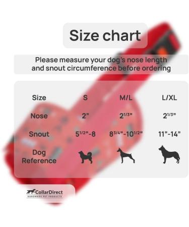 Collardirect Adjustable Dog Muzzle - Soft Breathable Nylon for Small Medium Large Dogs | Anti-Chewing Barking Biting | 3 Tribal Patterns - Pattern 1 M/L  - Buy Online on GoSupps.com