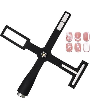 1 Nail Salon Magnet - Innovative Women Magnet Duraable Nail Decor Tool | Multifunctional Beginners Nail Polish Women Stick Metal 4.05 * 4.2 Inches Black - Buy Online on GoSupps.com