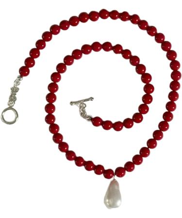 OralGos Pearl Pendant Necklace - Adjustable Bohemian Choker with Glass Beads | Stylish Jewelry for Women & Girls - Buy Online on GoSupps.com