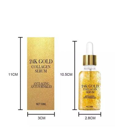 COVERCOCO Gold 24k Face Serum - Hyaluronic Acid Collagen & Peptides Ampoule | 30ML | Premium Anti-Aging Skincare - Buy Online on GoSupps.com