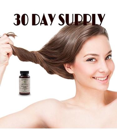 Hydratherma Naturals Hair Growth Plus with 5000mcg Biotin | 27 Natural Ingredients for Stronger Hair Skin & Nails | Maximum Strength 60 Tablets - Fast International Shipping - Buy Online on GoSupps.com