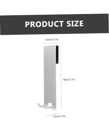 Alipis 2pcs Glass Door Hook Wall Hangers for Clothes Over The Door Coat Hooks Bathroom Door Hook Hanging 18X4.2X3.5CMx2pcs - Buy Online on GoSupps.com