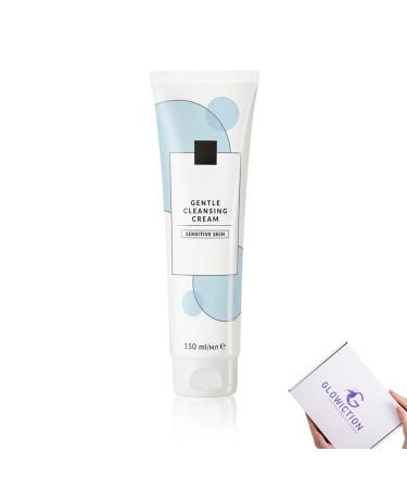 GLOWICTION GENTLE Cream Anew Cleanser for Sensitive Skin | Fragrance-Free Facial Wash with Colloidal Oatmeal | Soothing Daily Makeup Remover | Non-Irritating & Calming - 150m