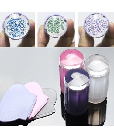 Clear Nail Art Jelly Stamper & Scraper Set - Silicone Nail Art Tools for DIY Manicure | International Shipping - Buy Online on GoSupps.com