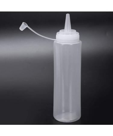 Nicfaky 6 x Clear White Plastic Squeeze Sauce Ketchup Cruet Bottles 8oz - Buy Online on GoSupps.com