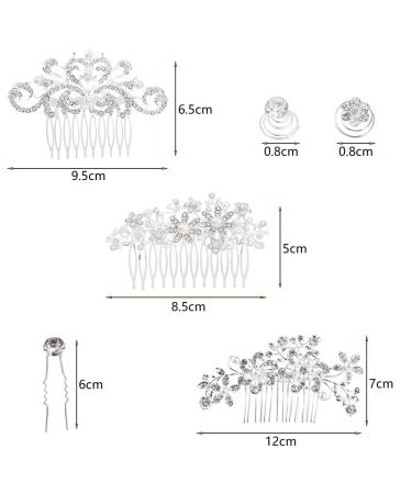 Belvanbr Bridal Jewelry Set - 43-Piece Pearl & Crystal Hair Accessories for Brides | Wedding Hairpins & Floral Headpieces - Buy Online on GoSupps.com