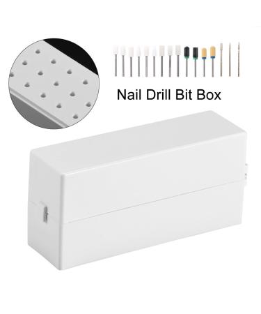 Nail Drill Set & Organizer - 30 Hole Nail Art Display Storage Box for Manicure Tools | International Shipping Available - Buy Online on GoSupps.com