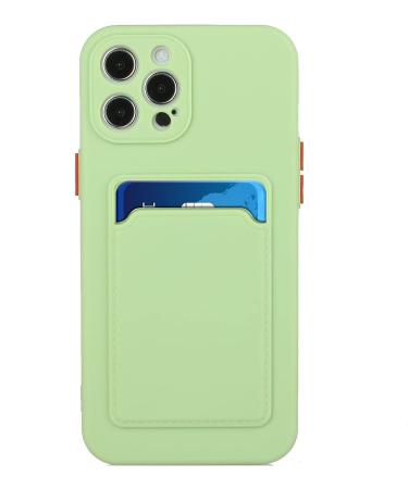 Buy Tivenfezk Nadoli Silicone Case for iPhone 15 Pro - Ultra Thin Shockproof Scratch-Resistant Wallet Cover with Credit Card Holder - Soft TPU Protection in Green - Buy Online on GoSupps.com