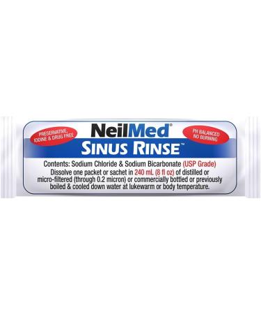 NeilMed Sinus Rinse - A Complete Sinus Nasal Rinse Kit 50 Count (Pack of 2) - Buy Online on GoSupps.com