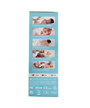 Buy Contactless Infrared Thermometer for Baby Adult & Children - Precise Fever Readings Alarm & 50 Memory Function - Digital LCD Display - White & Purple - Buy Online on GoSupps.com