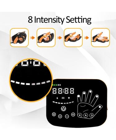 Finger Rehabilitation Robot Gloves for Hand Dysfunction | USB Chargeable LED Display 8 Intensity Levels | Hemiplegia & Stroke Recovery Device - Buy Online on GoSupps.com