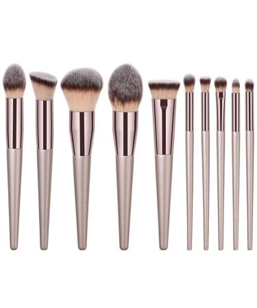 panjin 10Piece Makeup Brushes Champagne Gold Foundation Brushes Eye Shadow Brushes