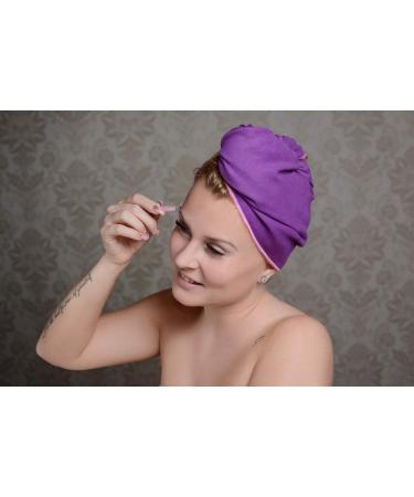 Fit Flip Hair Turban Microfiber Quick-Drying Suction Towel (Purple/Pink) | 1 Piece Hair Towel for Effortless Drying - Buy Online on GoSupps.com