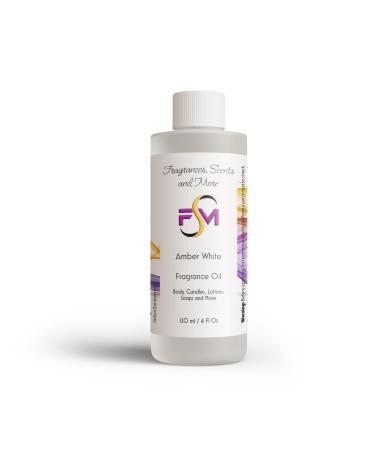 Amber White Fragrance Oil - 4 Fl Oz Plastic Bottle (120ml) - Pack of 1 4 Fl Oz (Pack of 1)