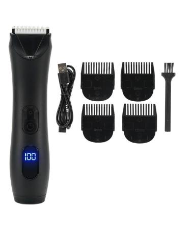 Hair Clippers for Men Electric Body Trimmer and Shaver for Men Body Groomer Groin&Ball Pubic Hair Trimmer Replaceable Ceramic Blade IPX7 Waterproof Black Set
