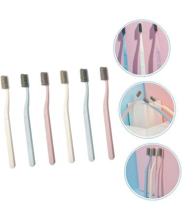 Iwowhero 6-Piece Stiff Brush Set for Adults - Manual Tooth Stain Remover & Hard-Toothbrush Cleaner - Buy Online on GoSupps.com